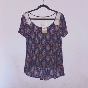 Hippie Clothes Boho Lace High Low Top